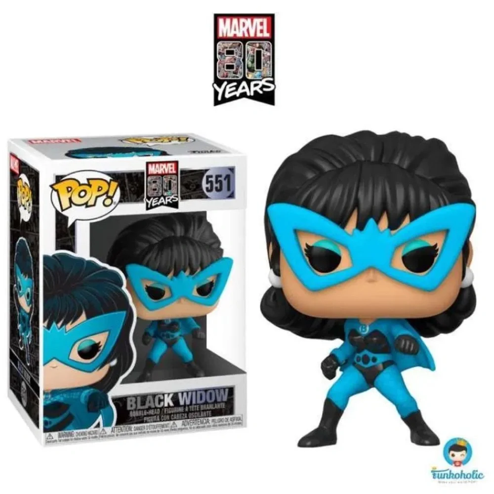 Funko Marvel 80 Years POP Black Widow Vinyl Figure black blue new box toys
